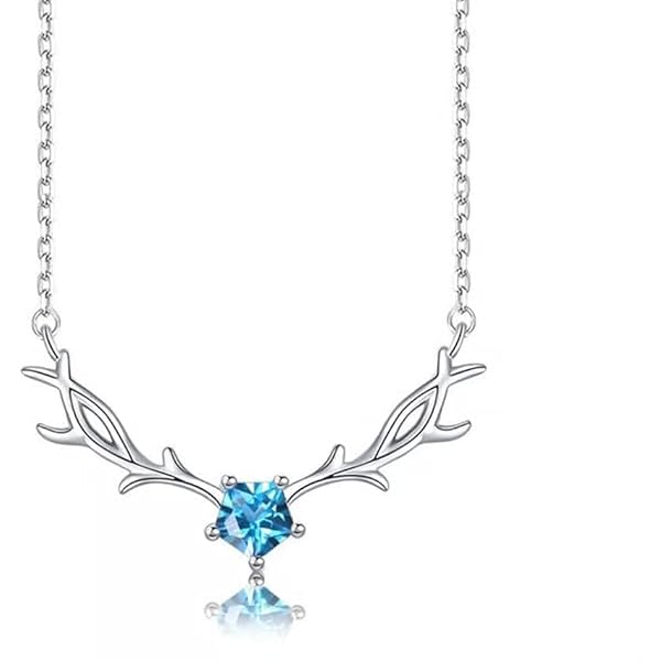 Amazon.com: grupan Deer Necklace with Slider Message Card, 14k