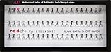 Red Cherry Flare Extra Short Individual Lashes, Black (Pack of 6)