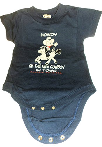 Navy Blue Cowboy Baby Creeper Romper