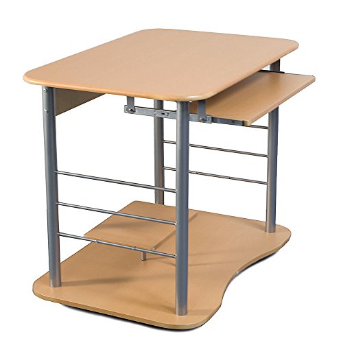 Rolling Computer Desk Laptop PC Table Workstation Study Home Office Furniture - Thumbnail 5