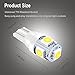 10-Pack Car White Replacement Light #: T10 194 W5W 168 2825 Bulbs 5050 5SMD LED Light, for Car Interior Dome Map Courtesy Lights, Exterior License Plate Lights Lamp 【Upgrade Version】