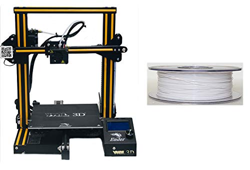 WOL 3D UPGRADED Creality Ender 3 With PLA White filament 1.75 mm