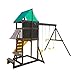 KidKraft Newport Kids Wooden Outdoor Playset Swing Set with Slide and Sand Box