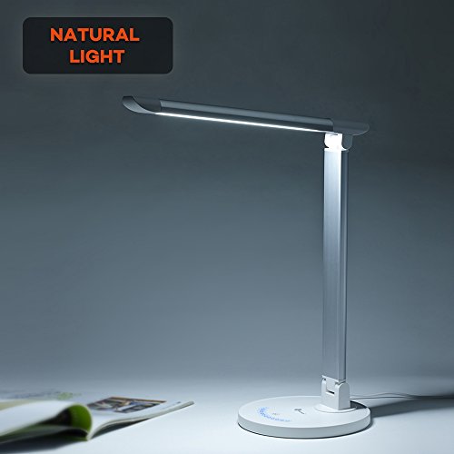 Table Lamp Touch Control TaoTronics LED Desk Lamp Eye-caring Table Lamp, Energy Efficient LED Lamp(12W, Dimmable, Touch Control, 5 Color Modes, USB Charging Port) Silver - - Amazon. ...