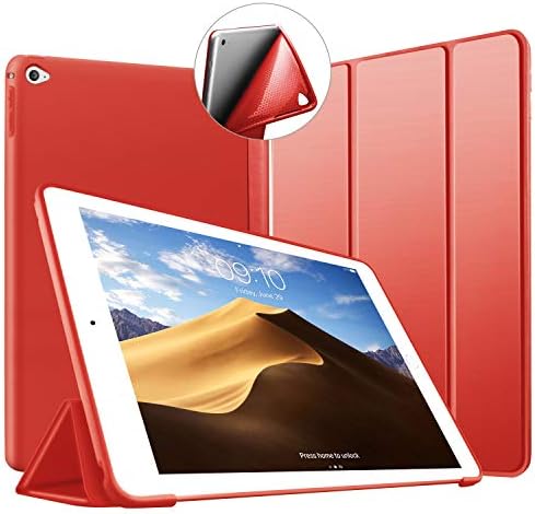 iPad Mini 4 Case, VAGHVEO Ultra-slim Lightweight Trifold Cover Stand Smart Case [Auto Sleep/Wake] with Flexible Soft TPU Back Cover for Apple iPad Mini 4 7.9 inch [NOT for iPad Mini 1/2/3], Red