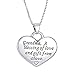 Grandma Heart Pendant Necklace - Grandma a blessing of love and gift from above - Family Necklace