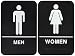 Bundle - 2 items: Men and Women Restroom Sign Black/White - ADA (Original Version) (Original Version) primary