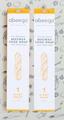 Abeego - Bundle of 2 (TWO) Giant Extra Long Bee's Wax Food Storage Flats (13" x 24")