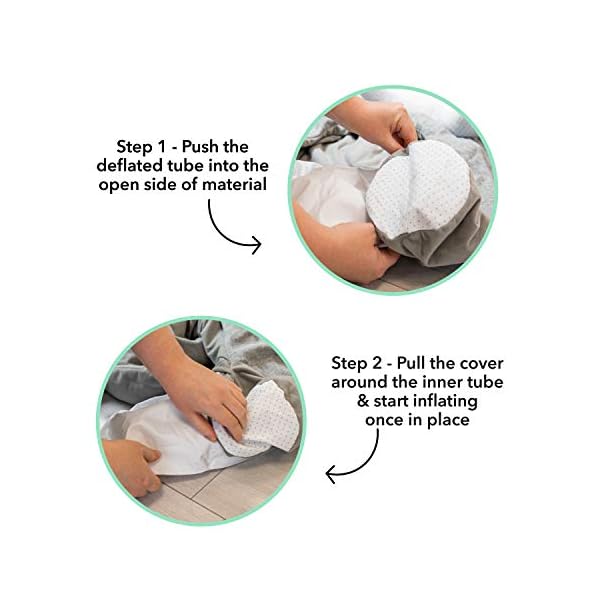 Nuby Penguin Sit-Me-Up Baby Seat. Inflatable Sit & Play Floor Seat With Tray And Baby Toys, 1 Count (Pack of 1)