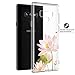 JIAXIUFEN Galaxy Note 9 Case Pink Lotus Clear Slim Shockproof Girl Flower Floral Design Soft Flexible TPU Silicone Back Cover Phone Case for Samsung Galaxy Note 9