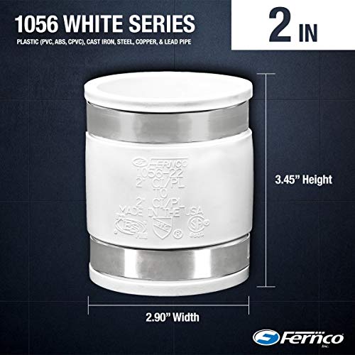 Fernco 1056-22 2-in. Flexible PVC Pipe Coupling for Cast Iron and Plastic photo 8