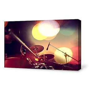 Canvas Wall Art for Living Room,Bedroom Home Artwork Paintings Drumset Ready to Hang - 12x18 inches