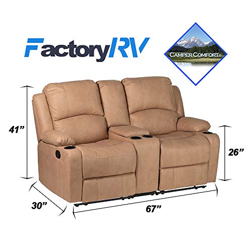 Camper Comfort 67" Wall Hugger Reclining RV RV Theater Seats (Sand