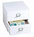 2-Drawer Craft Organizer Cube, White