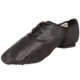 Sansha Tivoli Lace-Up Leather Jazz Shoe,Black,13 Sansha (11 M US Women's/9 M US Men's)