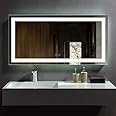 DP Home LED Bathroom Mirror with Lights, Anti Fog Dimmable, Vertical/Horizontal Mount, Modern Wall Mirror with Lights, 48 x 24 in E-CK010-E Wall Mounted Makeup LED Vanity Mirror