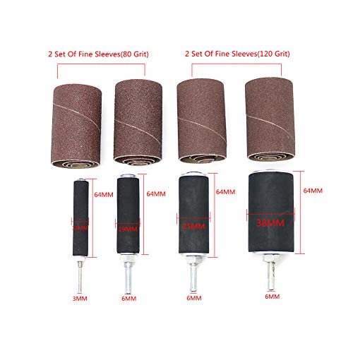 2 Spindle+Sanding+Sander+Rubber+sleeves