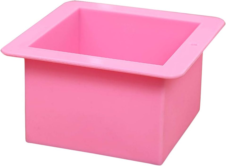 500 ML Large Cube Square Soap Mold Candle Cake Jelly Candy Silicone Mold Mould Random Color