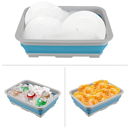 Collapsible Bucket 10Liter Multipurpose Wash Bin for Camping, Beach