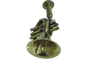 NAUTICALMART Trumpet Designed Brass Blowing Bugle horn 5" inch