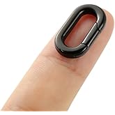 1Pc Oval Spring Clasps Necklace Closures Bracelet Clips Connector Rings for Keychain Jewelry Making (Black(1.25cm)