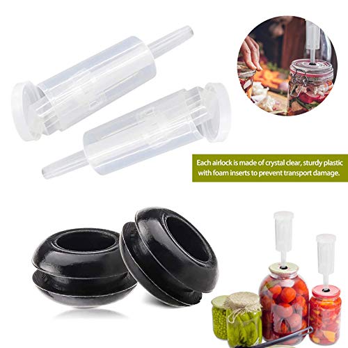 Femilkt Airlock set for Fermentation,Airlocks With Silicone Grommet,for