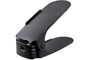 2-Pack Shoe Stacker - Adjustable Level Shoe Rack, Space-Saving Organizer for Sneakers/Boots, Closet & Entryway Storage, Non-S