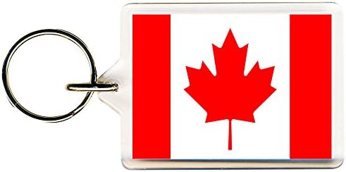 S8keMedia Canada World Flag Keyring 50mm x 35mm