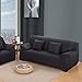 WINOMO Sofa Slipcover Black Couch Covers Furniture Protector with Pillow Cases Elastic