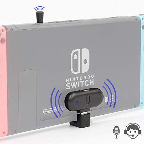 [Route+ PRO] Bluetooth Dongle Transmitter Adapter Compatible with Nintendo Switch & PC, MIC Supported, Could be a Stand, fit for Headphone Device Like Bose Revolve, Echo, AirPods, Bluetooth Speakers