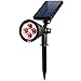 AMIR 2 in 1 Solar Spotlights, Upgraded Solar Garden Lights Outdoor, Waterproof 4 LED Landscape Lighting, Adjustable Solar Wall Lights with Auto On/ Off for Yard Driveway Pathway Pool Tree Patio (Red)