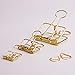 18 Pcs Gold Wire Binder Clips and 20 Pcs Cute Paper Clips Set Assorted Sizes, 2 Big 6 Medium 10 Small Smooth Steel Hollow Office Clamp Clips