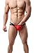 ONEFIT Mens Sexy Through Sheer Breathable Magic Striped Pouch Shorts Underwear