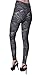 VIV Collection Regular Size Printed Brushed Ultra Soft Leggings (Gray Timeless Paisley)