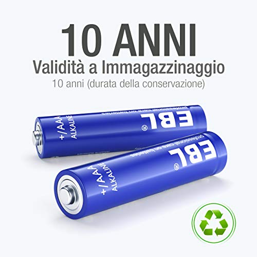 EBL 28 pcs Alcaline AAA Batterie - 1.5V Tripla a Lunga-Durata Mini Pile Stilo AAA
