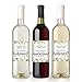 Printed Party Bridesmaid Proposal Wine Bottle Label Gift, Greenery, Set of 8