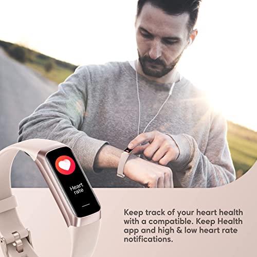 Excefore Fitness Tracker Activity Tracker with 1.1" AMOLED Color Display Smart Watch, 24/7Heart Rate Monitor, Indoor Outdoor Tracking, Sleep Monitor, 5 ATM Waterproof Step Counter Watch for Women Men