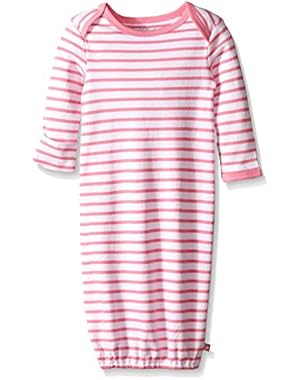 Girls' Hot Pink Breton Stripe Gown
