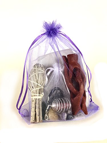 image for Chakra Palace Chakra Stone Set with 7 Crystals, Sage, Abalone Shell, W