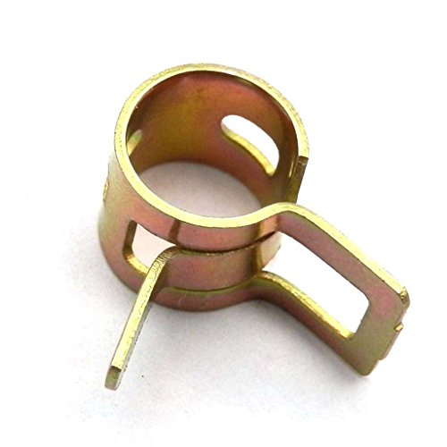Yunshuo 50 Pieces Motorcycle Scooter Car Vehicle ATV Go Kart Fuel Line Hose Tubing Water Pipe Air Tube Spring Clips Clamps 5/6/7/8/9m (50pcs 9mm)