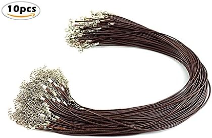 10pcs Artificial Leather Snakeskin Neck Rope for DIY Necklace Making Accessories(Coffee,Dia 1.5mm) By Alimitopia