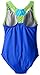 Speedo Big Girls' Sport Splice One Piece with Shelf Bra Swimsuit