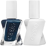 essie Gel Couture Nail Polish & Top Coat Kit, Surrounded by Studs, 0.46 fl. oz.