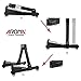 Aroma Aluminum Floor Stand Black AGS8 Adjustable for All Types of Guitars and Basses Foldable to Easily Carry Steady Stand Safe Protection