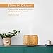 Prome 500ml Essential Oil Diffuser Wood Grain Ultrasonic Aromatherapy Oil Diffuser with Adjustable Mist Mode Waterless Auto Shut-Off Humidifier and 4 Timer Settings for Bedroom Office,14 Color Lights