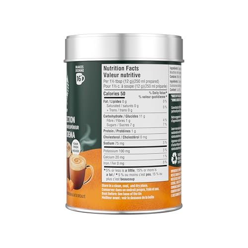 STARBUCKS Crema Collection Salted Caramel Premium Instant Coffee Mix, 202 g | Smooth & Buttery with a Creamy Foam Finish, Enjoy Hot or Iced