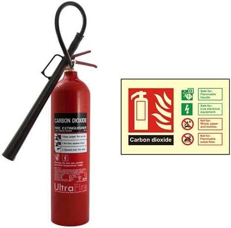 5kg CO2 Fire Extinguisher & Carbon Dioxide ID Sign- A2Z Fire Safety by A2Z Fire