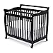 DaVinci Emily 2-in-1 Convertible Mini Crib and Twin Bed in Ebony, Greenguard Gold Certified