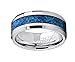 Tungsten Carbide Created Blue Green Opal Inlay 1/3
