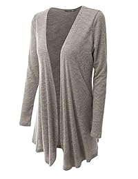 Women Open Front Drape Hem Lightweight Cardigan Knit Thin Sweaters Cover Up Tunic Wrap Tops